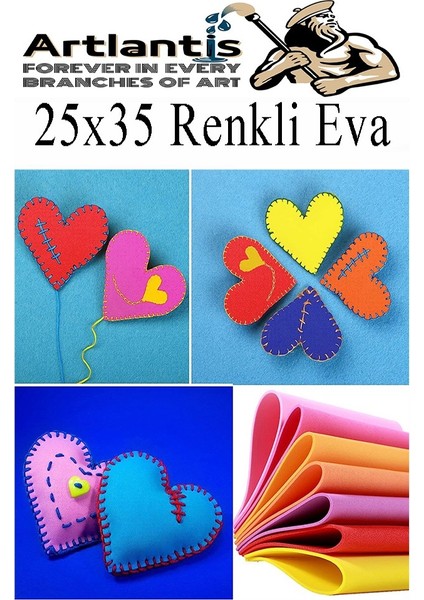 Eva 25X35 cm 10 Renk 1 Paket Eva Süngeri 10'lu Okul Öncesi Kreş Anasınıfı Elişi Etkinlikleri fırsatları