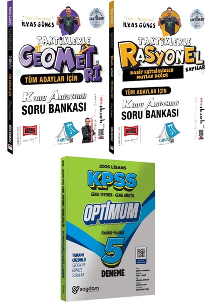 Taktiklerle Geometri Rasyonel Sayılar Ilyas Güneş - Lisans Optimum 5 Deneme