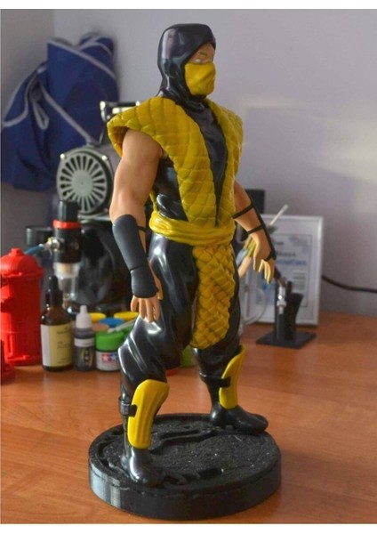 Mortal Kombat Scorpion Boyalı Figür 25 cm Büyük Boy fırsatları