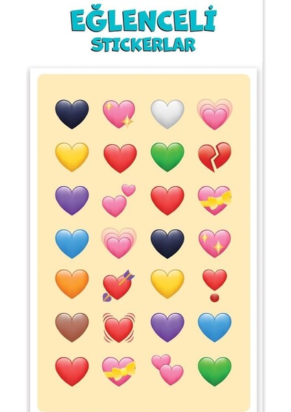 Puffy Sticker Orta Boy Kalp 221206-99