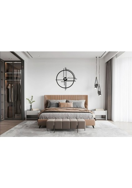 Yuvarlak Modern Lazer Kesim Metal Duvar Saati Tepedentırnağa Özel Seri