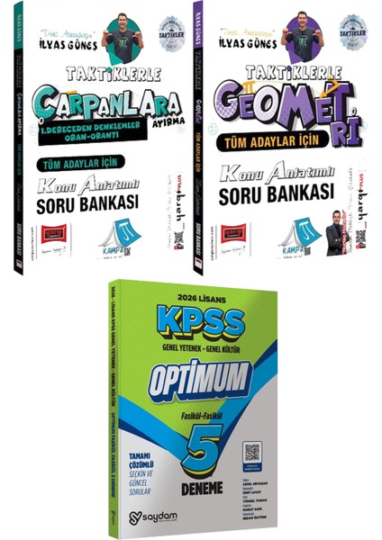 Taktiklerle Çarpanlara Ayırma Geometri Ilyas Güneş - Lisans Optimum 5 Deneme