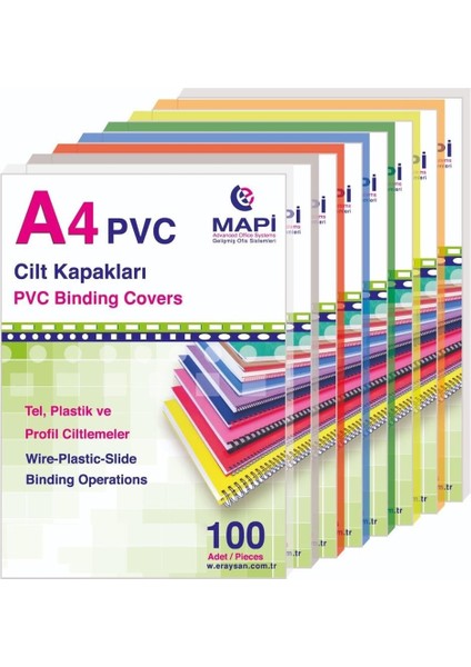 Cilt Kapağı Plastik Opak A4 160 Mıc Sarı 204 02 06