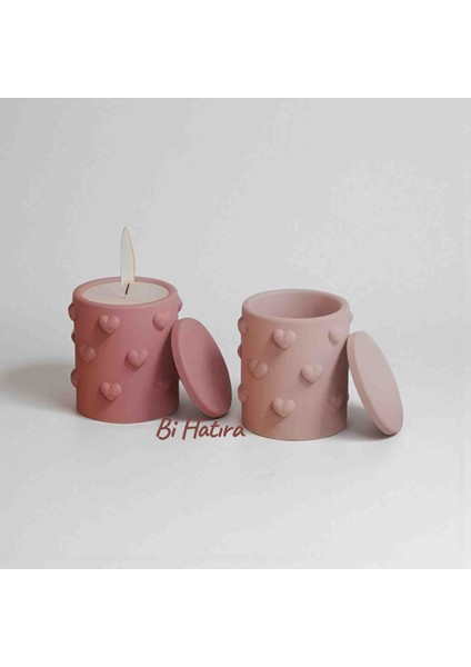 Doğal Kokulu Mum Kalp Model (Renk Belirtiniz)