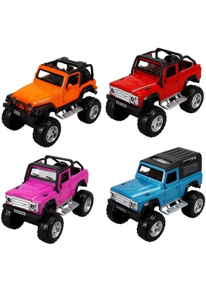Oyuncak Sesli ve Işıklı Metal Araba Safarı Jeep 13 Cm. FY80708