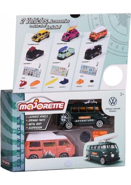 Vw The Originals 2 Pieces Set, 3-Asst. Model Arabalar