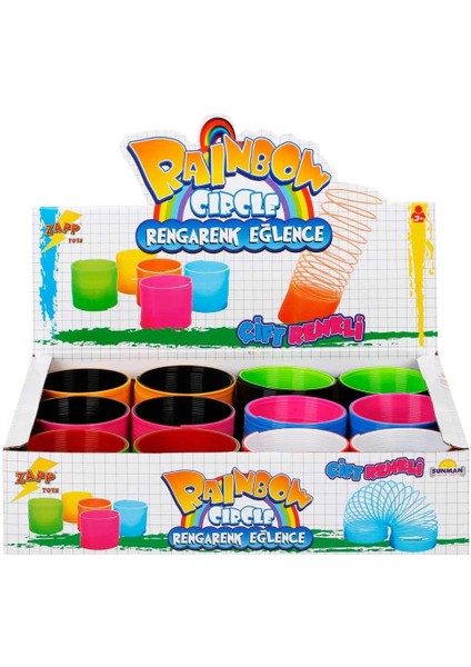 Oyuncak Rainbow Çift Renkli Stres Yayı