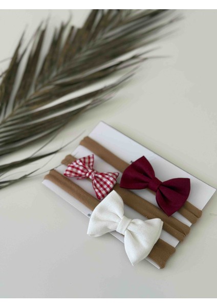 Yeni Doğan Kız Bebek 3 Lü Bandana