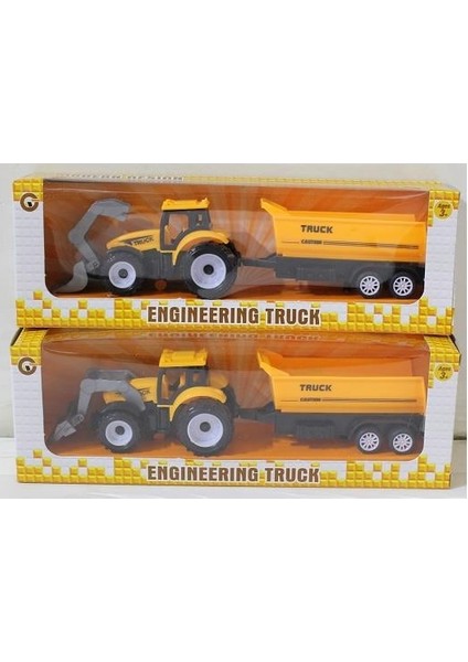 Oyuncak Çekbırak Iş Makinesi Traktörleri Kutulu 9985-5A