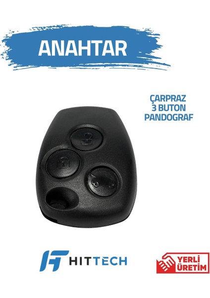Renault - Master 3 Uyumlu 3 Buton Pandoğraf Anahtar Kabı