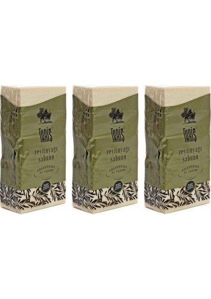 Antik Geleneksel Doğal El Yapımı Zeytinyağlı Sabun 800 gr x 3 Paket
