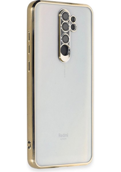 Xiaomi Redmi Note 8 Pro Kılıf Razer Lensli Silikon - Gold Zrnet