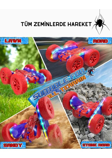 Uzaktan Kumandalı Full Fonksiyon LED Işıklı Akrobat Araba 2.4 Ghz fırsatları