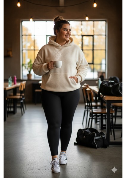 Kadın Büyük Beden Likralı Uzun Tayt ( 3XL - 4XL - 5XL )