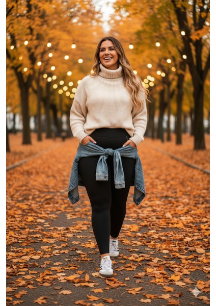 Kadın Büyük Beden Likralı Uzun Tayt ( 3XL - 4XL - 5XL ) fiyatları