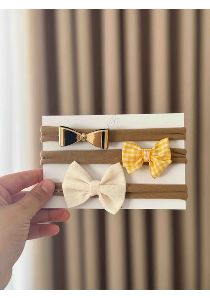 Yeni Doğan Kız Bebek 3 Lü Bandana Seti modelleri