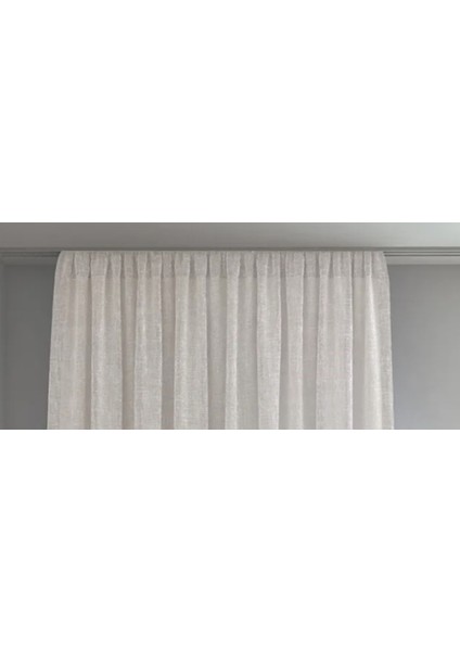 Düz Pilesiz Keten Ekru Tül Perde fiyatları