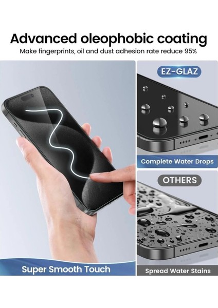 iPhone 16 Pro Max Ekran Cam Koruyucu Hayalet Privacy 5d Tamperli Cam Filmi Hizalama Oturtma Aparat fırsatları