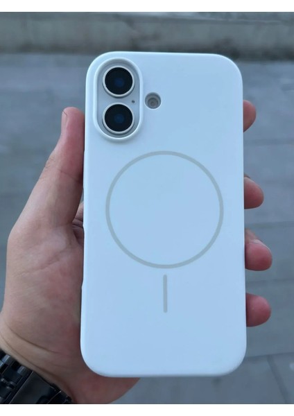 iPhone 16 Kılıf Magsafe Wireless Kablosuz Şarj Pürüssüz Yumuşak Içi Kadife Süet Neon Renkli Kaymaz modelleri