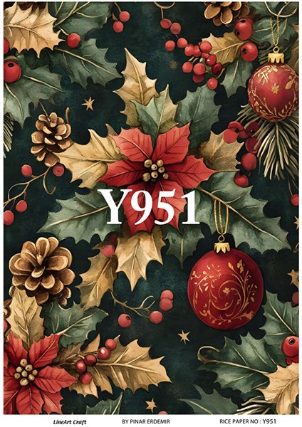 Y951 Yeniyıl Serisi 29*42 cm Pirinç Dekopaj