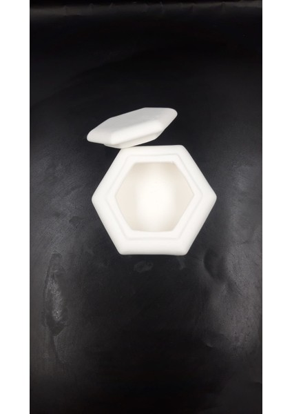 Altıgen Mücevherlik – Boyamaya Hazır Çini Bisküvi Takı Kutusu | 6 cm Kenar, 7 cm Yükseklik fırsatları