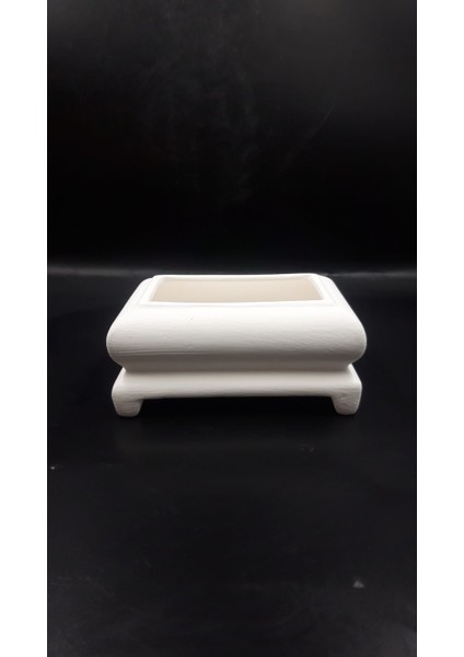 Dikdörtgen Mücevherlik – Boyamaya Hazır Çini Bisküvi Takı Kutusu | 13X8X7 cm