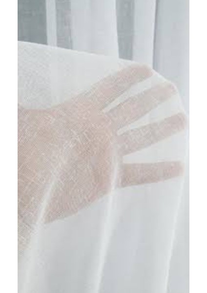 Düz Pilesiz Keten Ekru Tül Perde modelleri