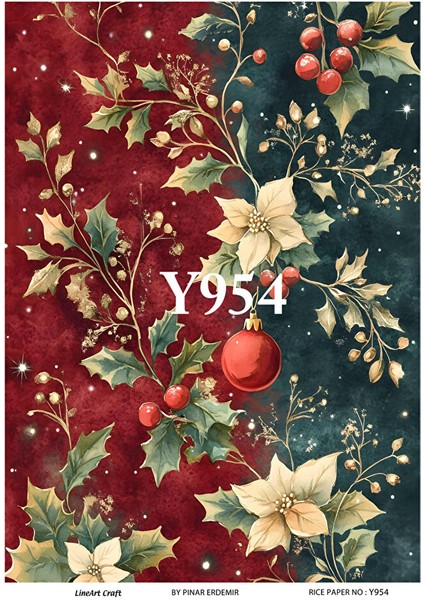 Y954 Yeniyıl Serisi 29*42 cm Pirinç Dekopaj