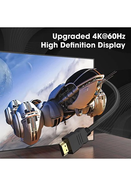 1.5 Metre 4k@30 120Hz Uhd, 2160P 4K UHD 18GBPS HDMI 2.0 Dijital Kablo Ps/tv/pc Için Görüntü Kablosu