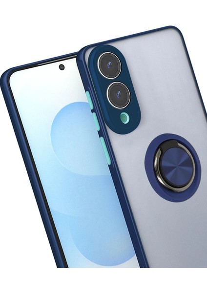 Samsung Galaxy S25 Edge Kılıf Montreal Yüzüklü Silikon Kapak - Lacivert Zrnet fiyatları