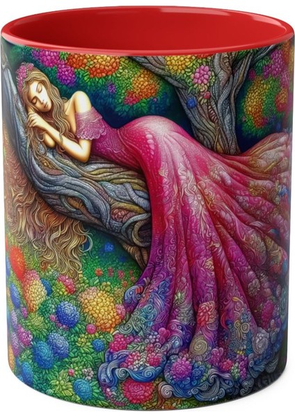 Uyuyan Güzel Desenli Baskılı Kupa