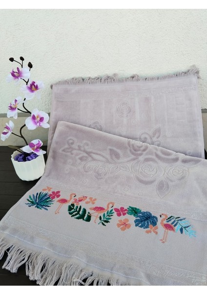 Etamin El Işlemesi Çeyizlik Havlu 50*90 modelleri