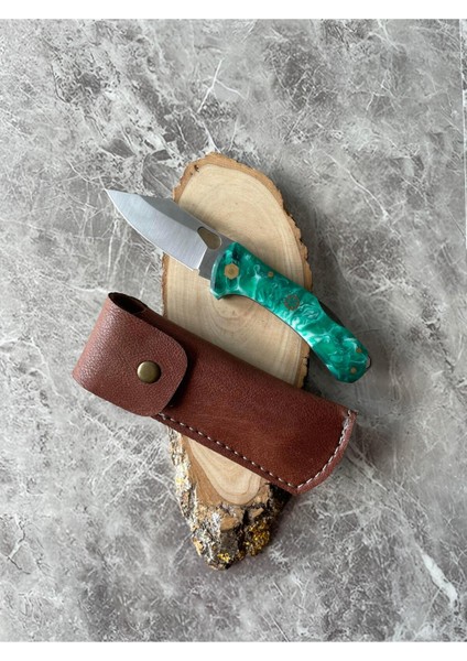 Epoksi Kabzeli Kamp Çakısı – 7 cm Namlu – Sırttan Kilitli – El Yapımı Kılıflı fiyatları