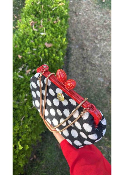 Bayan Puantiyeli Kol Çantası modelleri