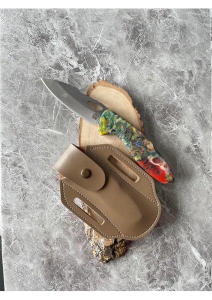 D2 Çelik Çok Renkli Epoksi Kamp Çakısı – 9 cm Namlu – Cam Kırmalı fiyatları