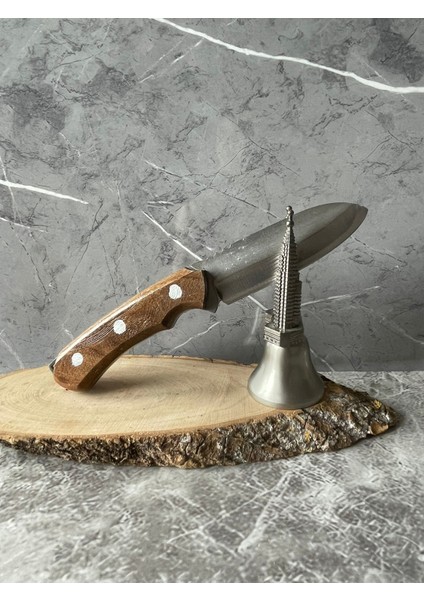 Ceviz Kabzeli El Yapımı Kılıflı Mini Kamp ve Av Bıçağı – 19,5 cm fırsatları