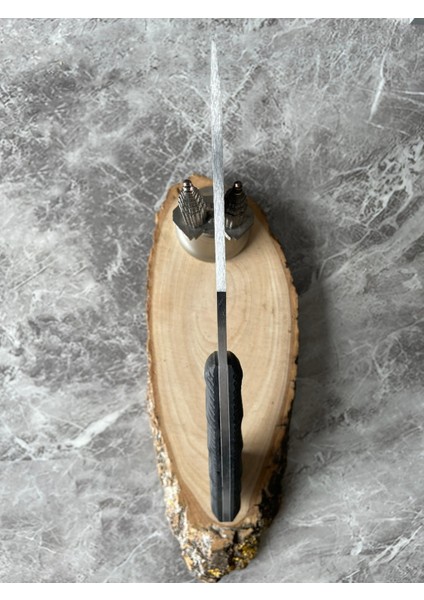 Siyah Kabzeli El Yapımı Kılıflı Kompakt Kamp ve Av Bıçağı – 24 cm modelleri