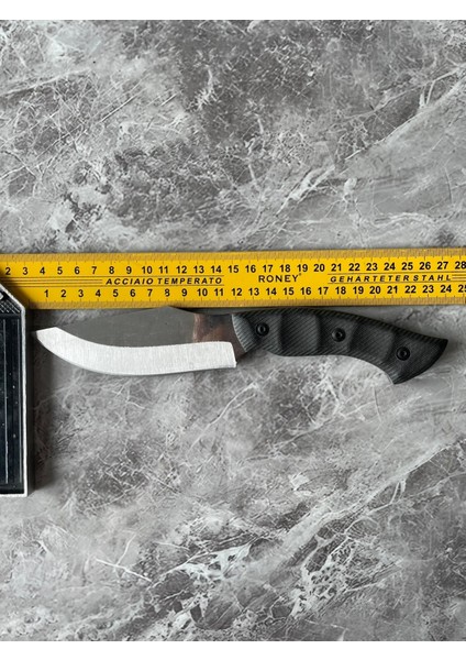 Siyah Kabzeli El Yapımı Kılıflı Kompakt Kamp ve Av Bıçağı – 24 cm indirimleri