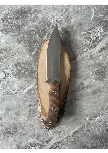 4116 Çelik Kamp ve Av Bıçağı – Dramer Gül Ağacı – 26,5 cm