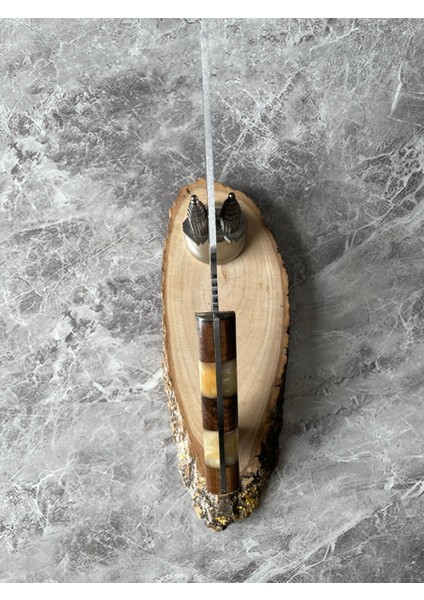 Hibrit Beyaz Epoksi Kabzeli El Yapımı Kılıflı Kamp ve Av Bıçağı – 26,5 cm modelleri