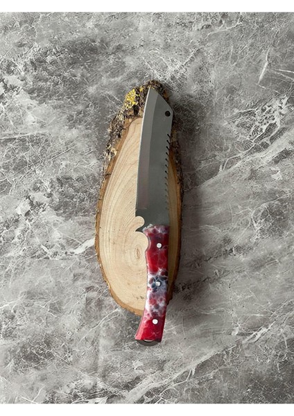 Satır Model Kamp Bıçağı – Epoksi Kabze, Kılıflı, Ip Takmalı | Outdoor, Hediyelik & Koleksiyonluk