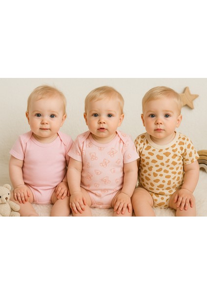 Bebek Body 3'lü Set %100 Pamuk Günlük Kullanım fiyatları