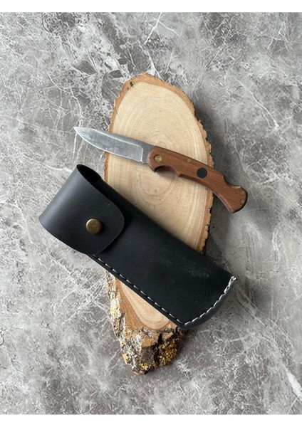 Mini Kamp Çakısı – Ceviz Kabze – 5,5 cm Namlu – Sırttan Kilitli – Kılıflı fiyatları