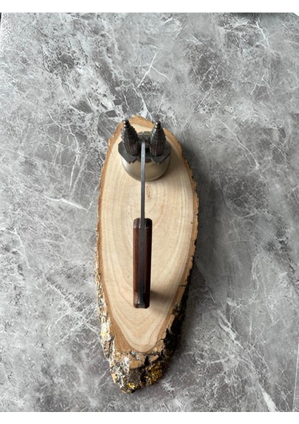 Mini Kamp Çakısı – Ceviz Kabze – 5,5 cm Namlu – Sırttan Kilitli – Kılıflı modelleri