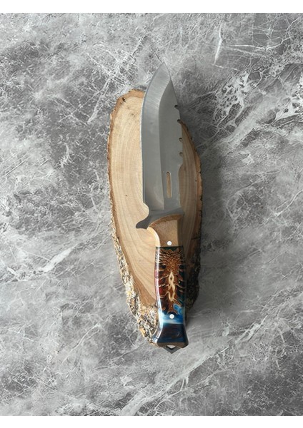 Hibrit Kozalak Kabzeli Paslanmaz Çelik Kamp & Av Bıçağı