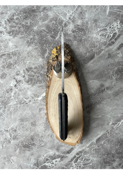 Pati Desenli El Yapımı Siyah Kabzeli Kılıflı Kamp ve Av Bıçağı – 21,5 cm modelleri