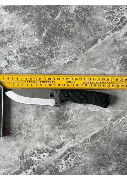 Pati Desenli El Yapımı Siyah Kabzeli Kılıflı Kamp ve Av Bıçağı – 21,5 cm indirimleri