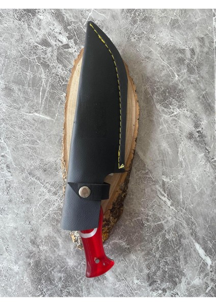 Kurt ve 3 Hilal Desenli 4116 Çelik Kamp & Av Bıçağı – Kırmızı Epoksi Ayyıldız Kabze, Özel Kılıflı indirimleri