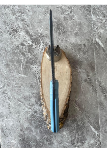 Kurt Kaplama Çelik Kamp Bıçağı – Mavi Kompakt Kabze, Özel Kılıflı, 27,5 cm modelleri