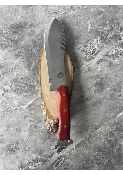 4116 Çelik Pati Desenli Nesbuk Kamp & Av Bıçağı